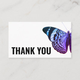 Tarjeta De Visita Gracias, minimalista mariposa, simple y moderno.