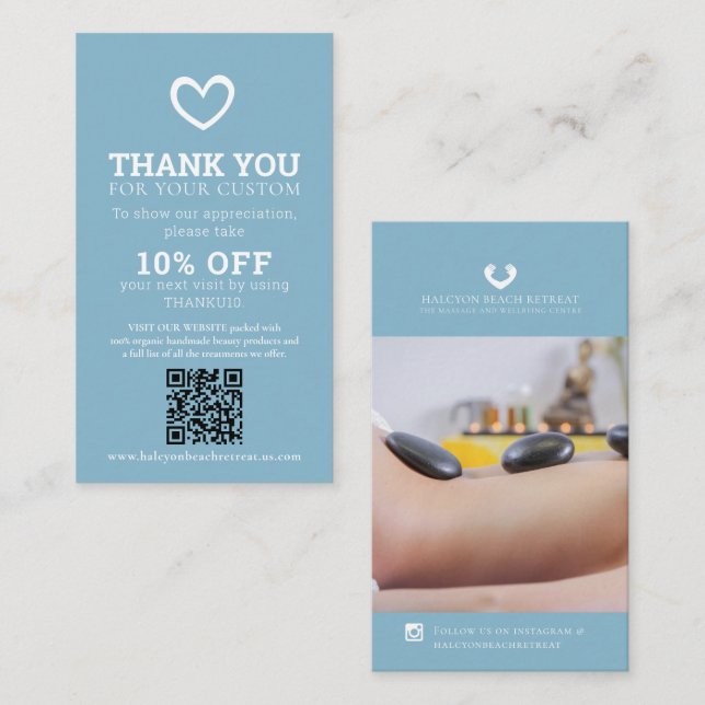 Tarjeta De Visita Gracias personalizado repetitivo de promoción de l (Anverso / Reverso)