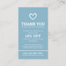Tarjeta De Visita Gracias personalizado repetitivo de promoción de l