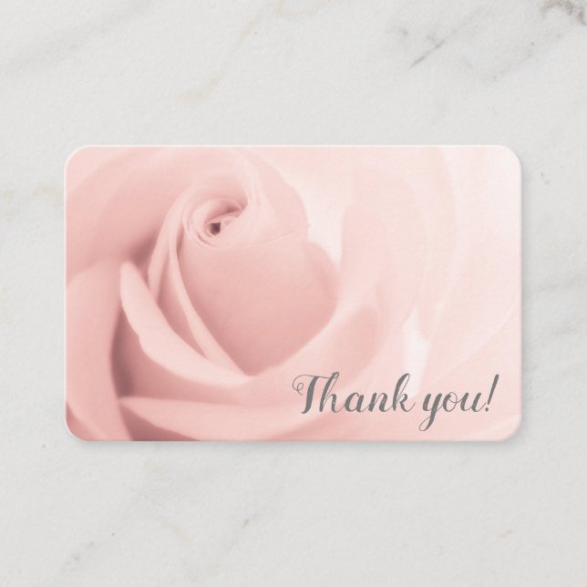Tarjeta De Visita Gracias Personalizado Rosa Deert (Anverso)