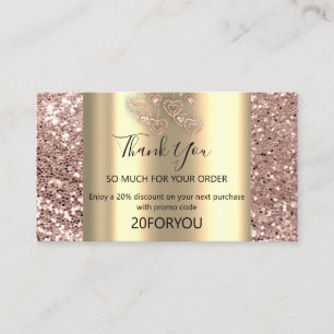 Tarjeta De Visita Gracias por comprar código de descuento de instanc