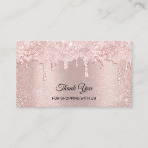 Tarjeta De Visita Gracias Por Comprar Con Nosotros Rosa Drip