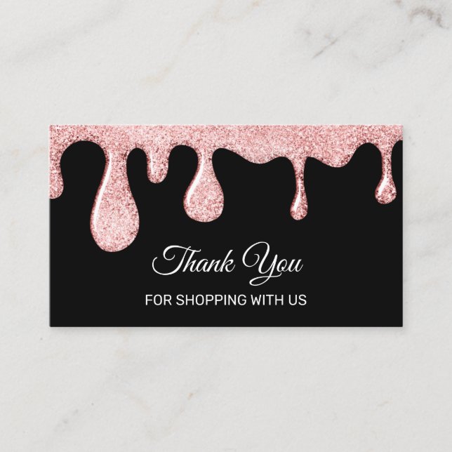 Tarjeta De Visita Gracias Por Comprar Con Us Dris Rosas Nails (Anverso)