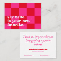 Gracias Por Comprar Pequeño Comprobador Rosado Ins