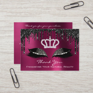 Tarjeta De Visita Gracias Por Comprar Perforadores Negros Marsala
