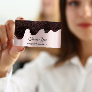 Tarjeta De Visita Gracias Por Comprar Rosas De chocolate