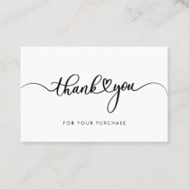 Tarjeta De Visita Gracias por el guión moderno del logotipo de la em