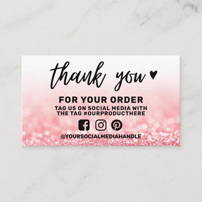 Tarjeta De Visita Gracias por insertar en medios sociales (Anverso)