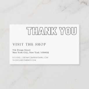 Tarjeta De Visita Gracias por insertar medios de comunicación de vin