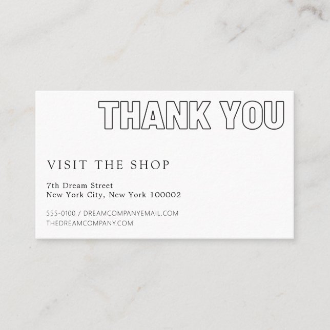 Tarjeta De Visita Gracias por insertar medios de comunicación de vin (Anverso)