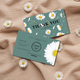 Tarjeta De Visita Gracias por los originales daisises verdes