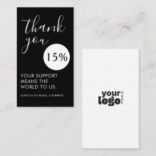 Tarjeta De Visita Gracias por su apoyo Cupón de descuento