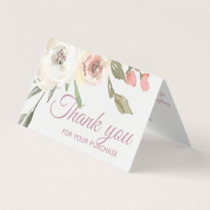Tarjeta De Visita Gracias Por Su Empresa Floral Boutique