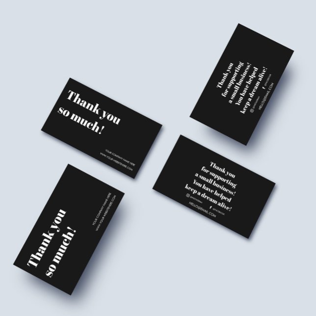 Tarjeta De Visita Gracias Por Su Pedido, Personalizar De Pequeñas Em (Subido por el creador)