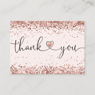 Tarjeta De Visita gracias por tu compra moderna script heart