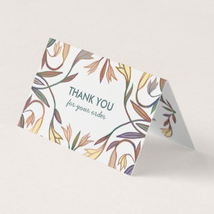 Tarjeta De Visita GRACIAS por tu ORDEN Moda Elegant Lily Frame