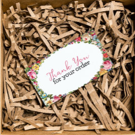 Tarjeta De Visita Gracias por tu pedido de floral shop inserto