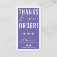 GRACIAS POR TU PEDIDO, introdúzcala púrpura modern