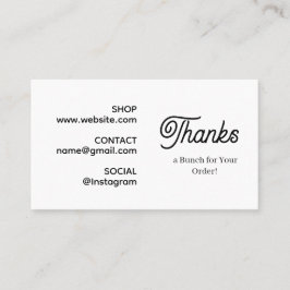 Tarjeta De Visita ¡Gracias por tu pedido | Logotipo moderno monocrom