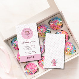 Tarjeta De Visita Gracias Por Tu Pedido Polka Dot Cake Baker