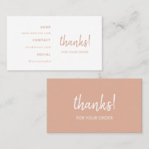 Tarjeta De Visita ¡Gracias por tu pedido   Rosa