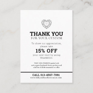 Tarjeta De Visita Gracias promoción de fotos de estado mono de repet