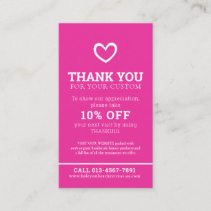 Tarjeta De Visita Gracias, promoción de la salud de la belleza, repe