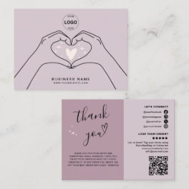 Tarjeta De Visita Gracias Qr Code Logo Moderno Media