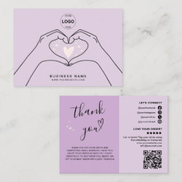 Tarjeta De Visita Gracias Qr Code Logo Moderno Media