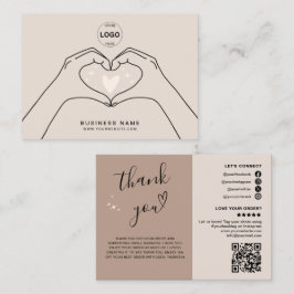 Tarjeta De Visita Gracias Qr Code Logo Moderno Media