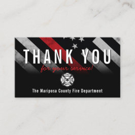 Tarjeta De Visita Gracias, Respondedor De Bandera De La Línea Roja D