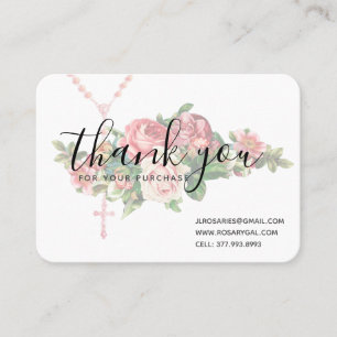 Tarjeta De Visita Gracias Rosary, rosas rojas rosas rosas rosas rosa