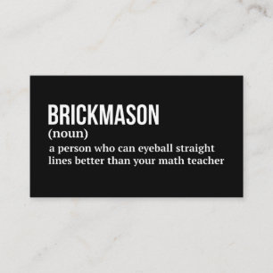 Tarjeta De Visita Graciosa definición de Brickmason