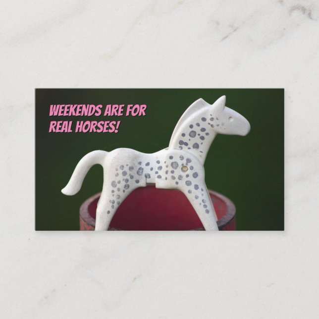 Tarjeta De Visita Graciosa escuela de equitación jugo caballo divers (Anverso)