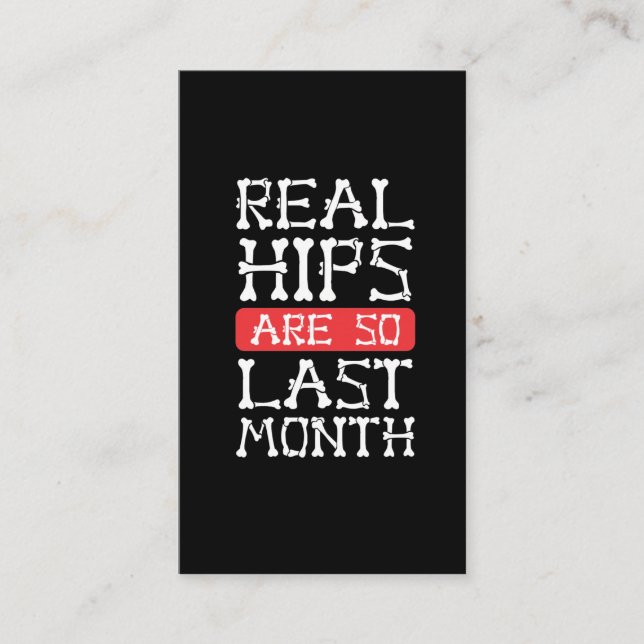 Tarjeta De Visita Graciosa recuperación de cirugía de reemplazo de h (Anverso)