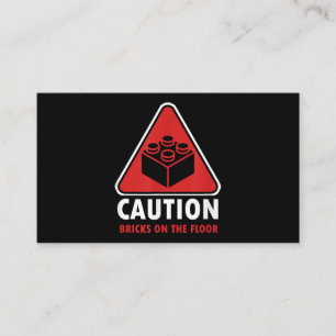 Tarjeta De Visita Gracioso Aviso De Precaución Bloquear Ladrillos En