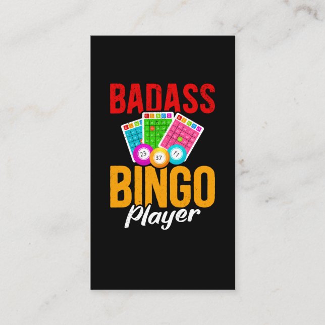 Tarjeta De Visita Gracioso Bingo Balls Sarcástico Bingo Jugador (Anverso)