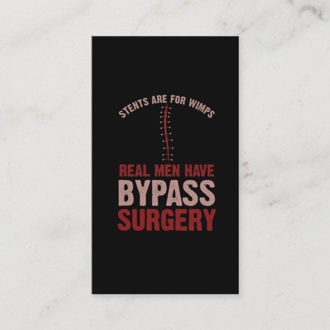 Tarjeta De Visita Gracioso Bypass Open Heart Surgery Recovery Gift (Anverso)