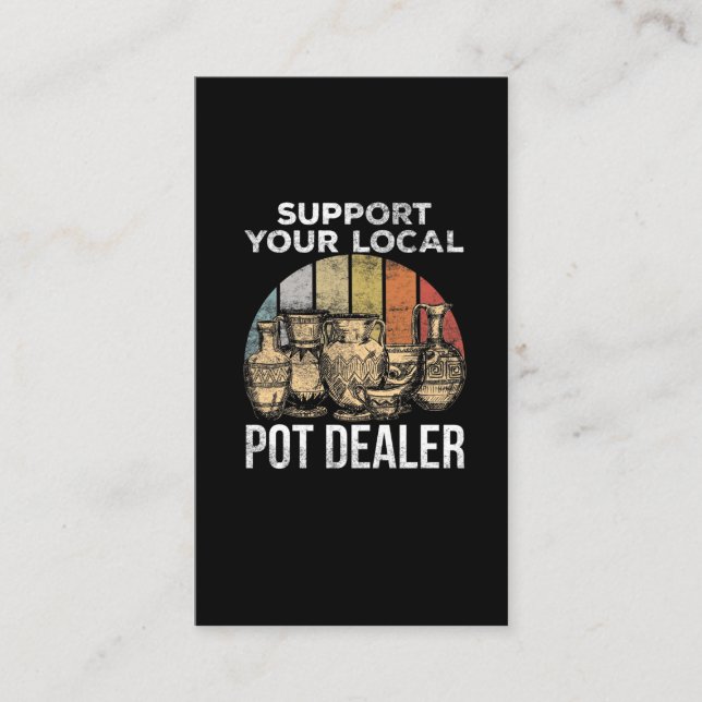 Tarjeta De Visita Gracioso Chiste de cerámica para alfarería de barr (Anverso)