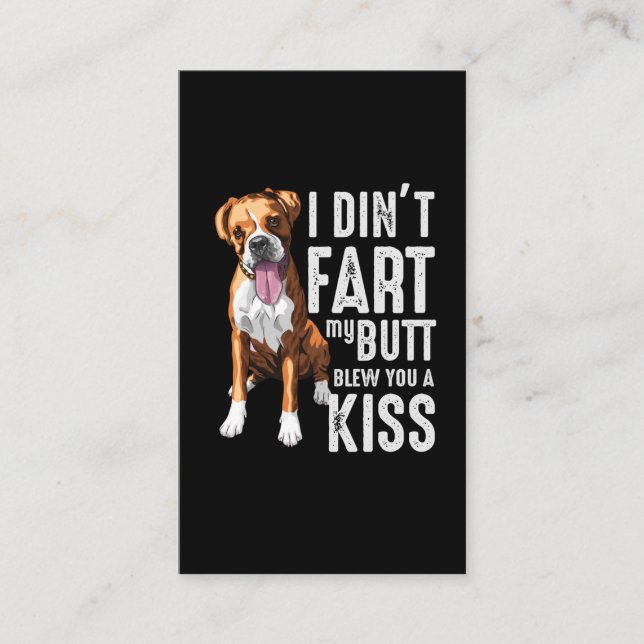 Tarjeta De Visita Gracioso Chiste del amante de los perros boxeadore (Anverso)