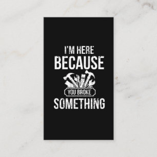 Tarjeta De Visita  Gracioso dibujante de héroe Handyman reparación