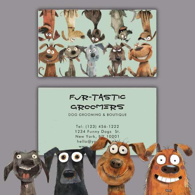 Tarjeta De Visita Gracioso Dog Groomers Boutique Qr Code (Subido por el creador)