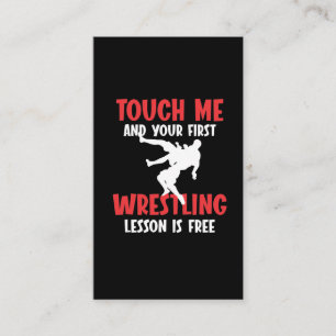 Tarjeta De Visita Gracioso entrenador de lucha libre Lección Wrestle