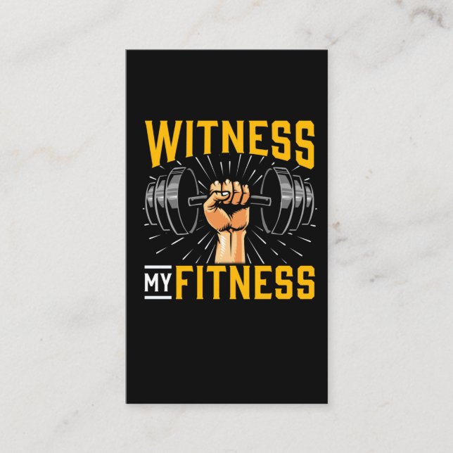 Tarjeta De Visita Gracioso gimnasio Dumbbell Humor (Anverso)