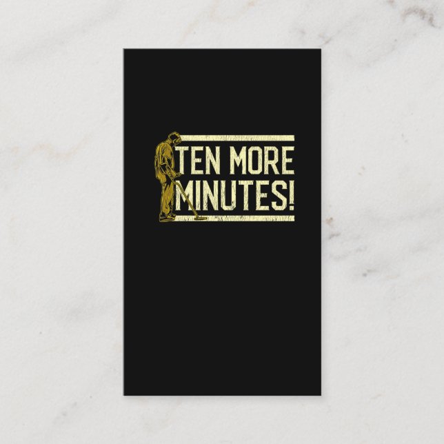 Tarjeta De Visita Gracioso hobby Metalizado de detección de tesoros (Anverso)