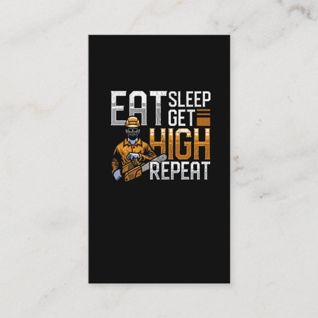 Tarjeta De Visita Gracioso humor arborista de Woodworker (Anverso)