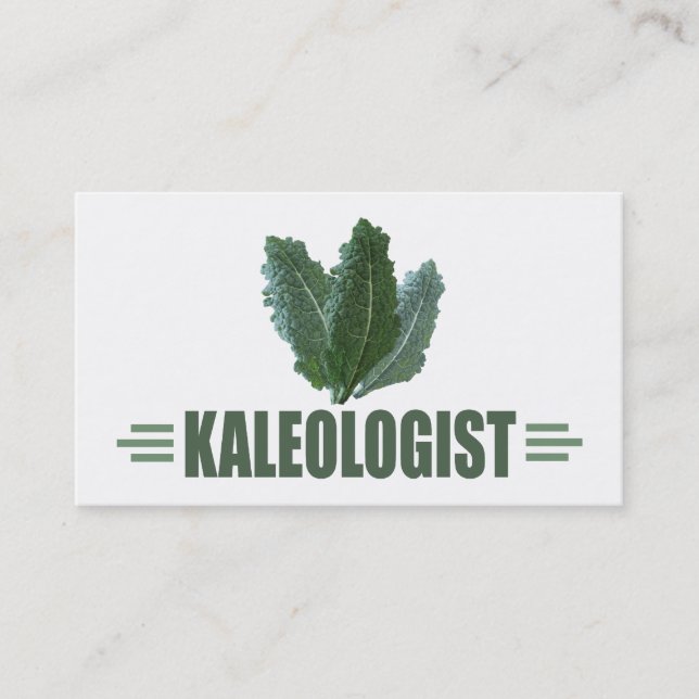 Tarjeta De Visita Gracioso Kale Lover (Anverso)