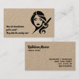 Tarjeta De Visita 💄 gracioso maquillaje del Beauticista Kraft