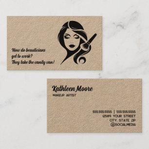 Tarjeta De Visita 💄 gracioso maquillaje del Beauticista Kraft