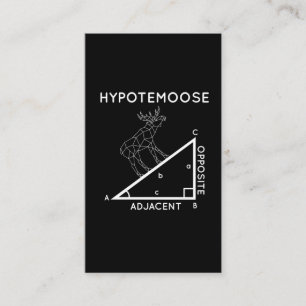 Tarjeta De Visita Gracioso matemático Pun Moose Hipotenuse Matemát